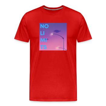Aucune limite - T-shirt bio Premium Homme - rouge - Devant - Damien (186cm)