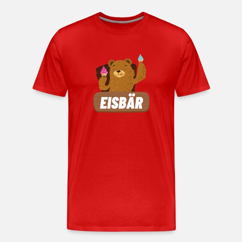 Eisbär - Männer Premium Bio T-Shirt - Rot
