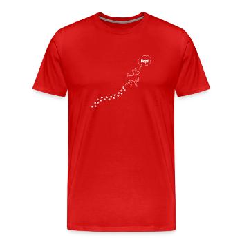 Oups Chien - T-shirt bio Premium Homme - rouge - Devant - Damien (186cm)
