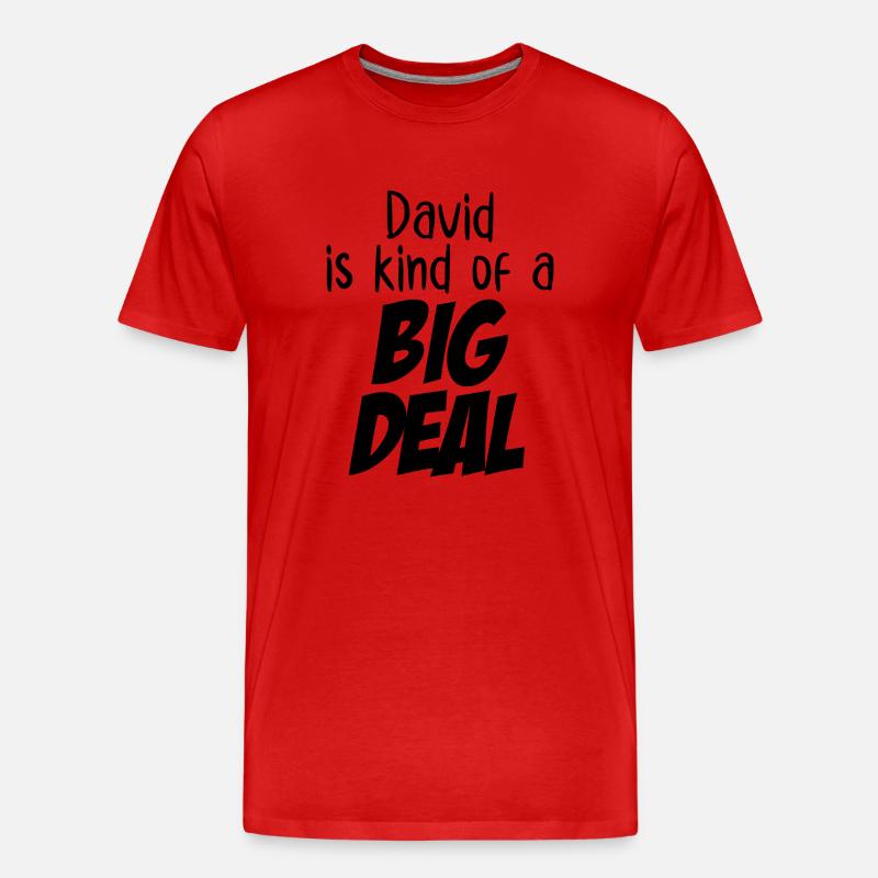 David ist eine große Sache - Männer Premium Bio T-Shirt - Rot