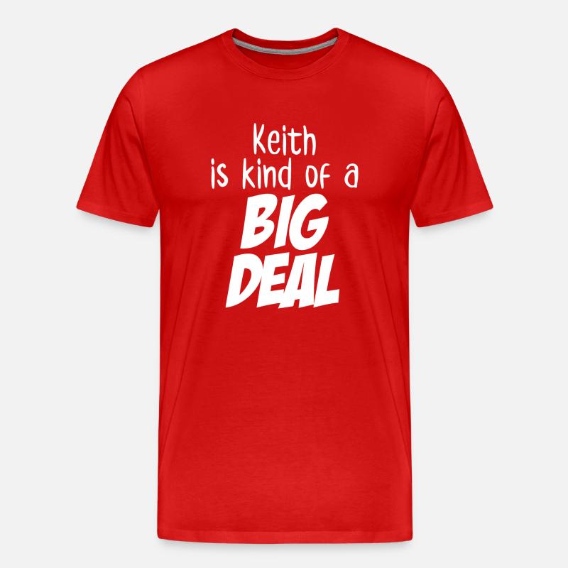 Keith ist eine große Sache - Männer Premium Bio T-Shirt - Rot