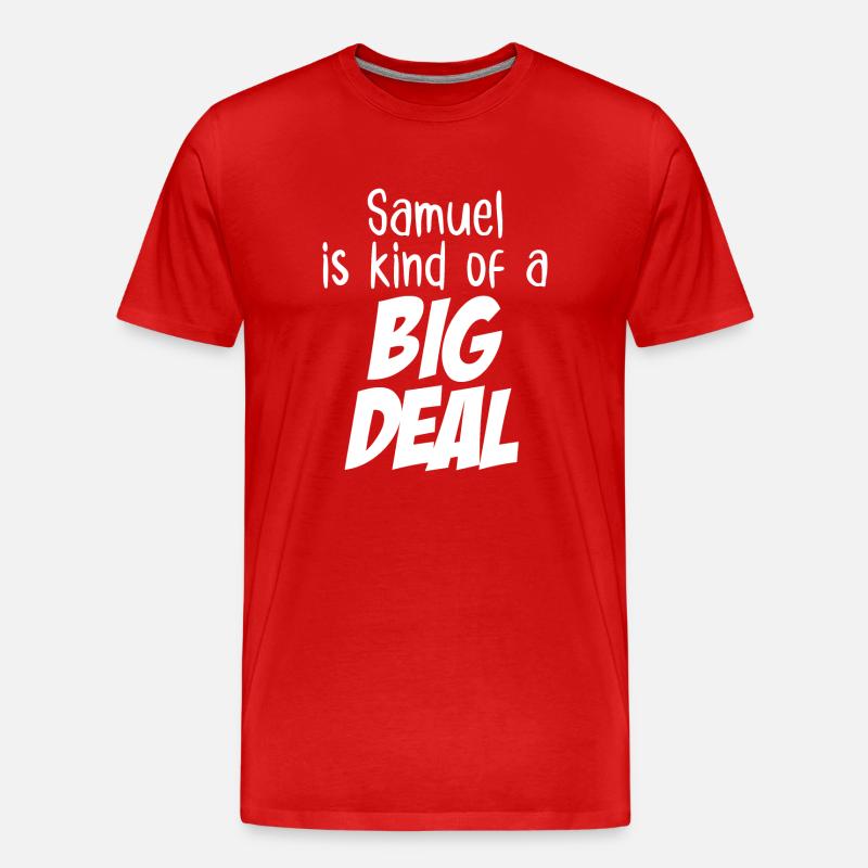 Samuel ist eine große Sache - Männer Premium Bio T-Shirt - Rot