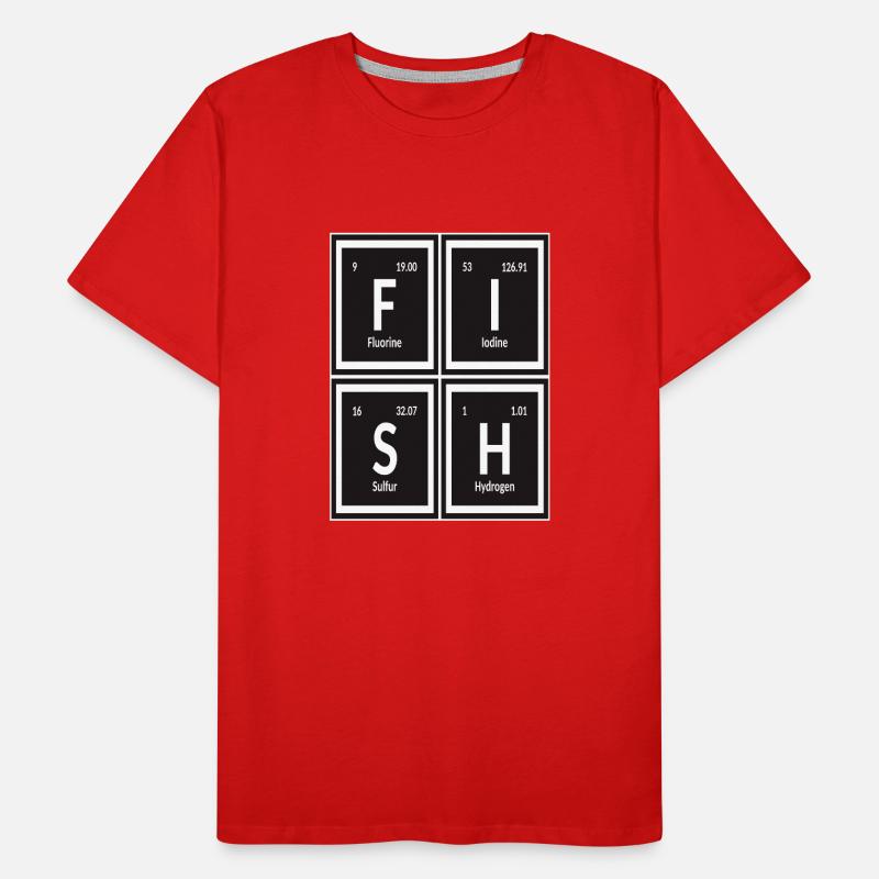 Table des éléments de Fish T-shirt bio Premium Homme