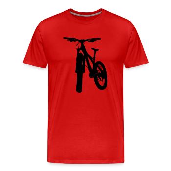 Vélo de montagne vectoriel - T-shirt bio Premium Homme - rouge - Devant - Damien (186cm)