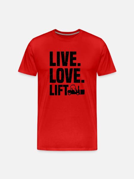 Gabelstaplerfahrer | Gabelstapler Beruf Geschenke - Männer Premium Bio T-Shirt - Rot