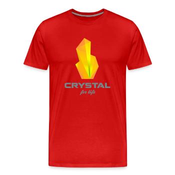 Cristal pour la vie - T-shirt bio Premium Homme - rouge - Devant - Damien (186cm)