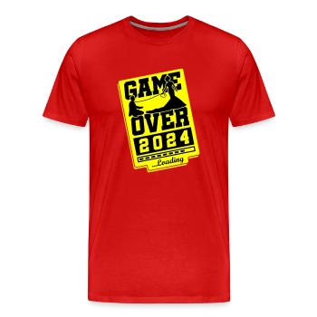 Wedding Loading 2024 Game Over - T-shirt bio Premium Homme - rouge - Devant - Damien (186cm)