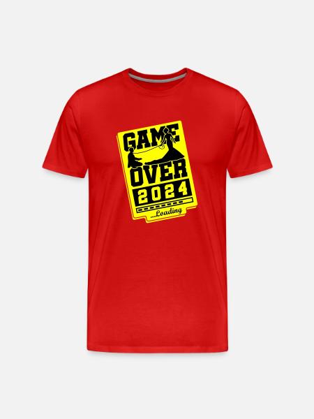 Wedding Loading 2024 Game Over - Men's Premium Organic T-Shirt - red