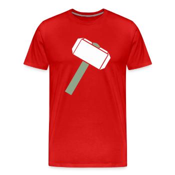 Marteau 02 - T-shirt bio Premium Homme - rouge - Devant - Damien (186cm)