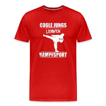 Kampfsport - Männer Premium Bio T-Shirt - Rot - Vorne - Damien (186cm)