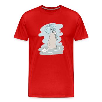 Design illustré avec Viscacha - T-shirt bio Premium Homme - rouge - Devant - Damien (186cm)