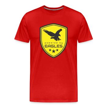 ANGETRIEBEN VON ADLERN - Männer Premium Bio T-Shirt - Rot - Vorne - Damien (186cm)