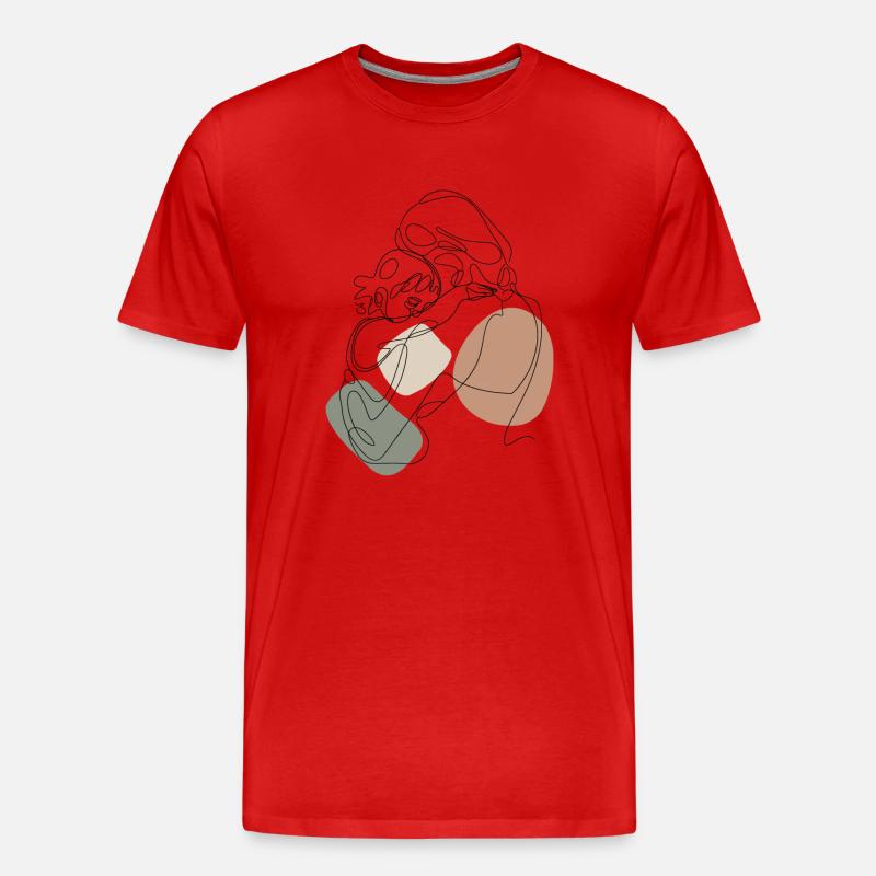 Mutter mit Kind Baby - Männer Premium Bio T-Shirt - Rot