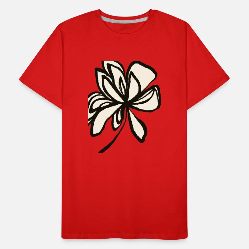 Simplicité florale - design intemporel T-shirt bio Premium Homme