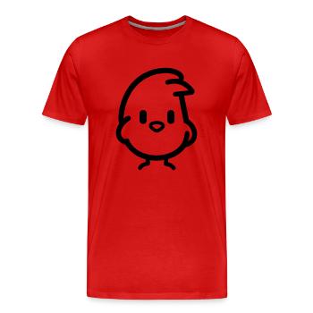 chick - Men's Premium Organic T-Shirt - red - Front - Damien (186cm)