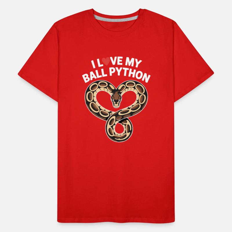 J’adore mon python royal ! Roi python T-shirt bio Premium Homme
