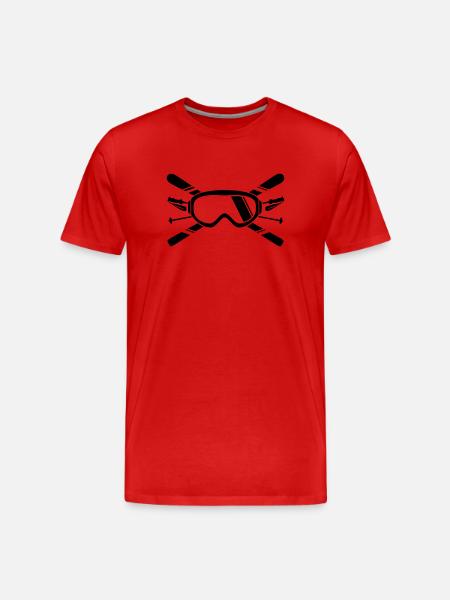 Skidesign - Männer Premium Bio T-Shirt - Rot