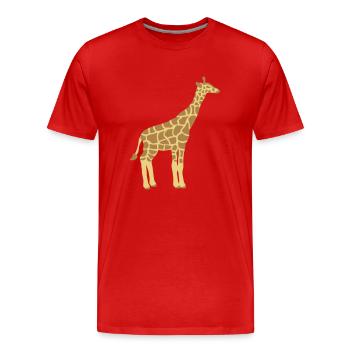 Giraffe for children - Men's Premium Organic T-Shirt - red - Front - Damien (186cm)