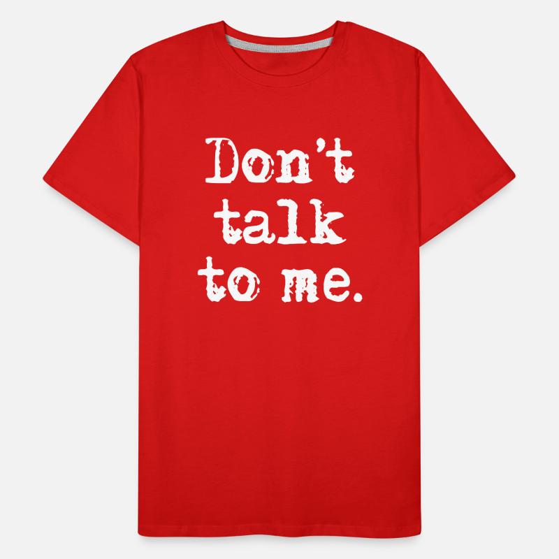 Rebel "Ne me parlez pas", conception de machine à écrire T-shirt bio Premium Homme