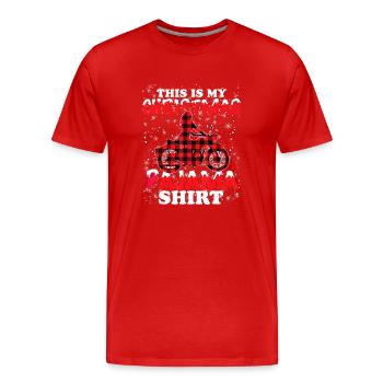 Biker Funny Motorcyclist Gifts - Männer Premium Bio T-Shirt - Rot - Vorne - Damien (186cm)