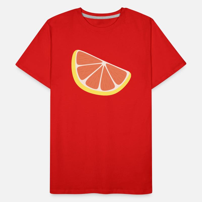 Grapefruit-Scheibe Männer Premium Bio T-Shirt
