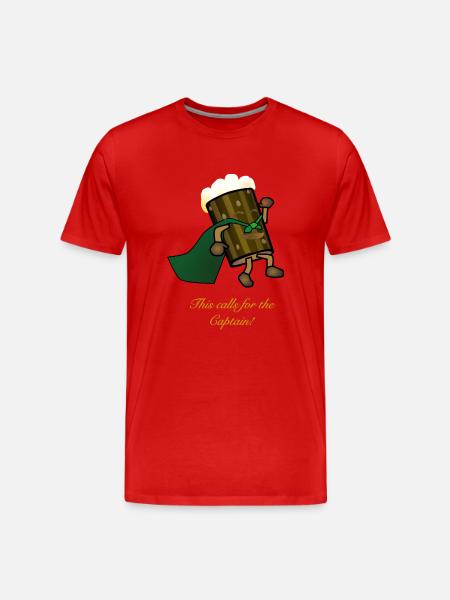 The Captain - Männer Premium Bio T-Shirt - Rot