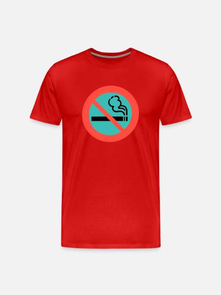 Rauchen Raucher Verboten No Smoking - Men's Premium Organic T-Shirt - red