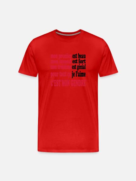 Mon gendre est beau - Men's Premium Organic T-Shirt - red