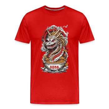 Drachen Ramen Japans Geschmack & Kunst - Männer Premium Bio T-Shirt - Rot - Vorne - Damien (186cm)