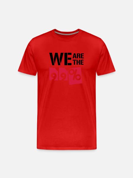We are the 99 percent - Men's Premium Organic T-Shirt - red