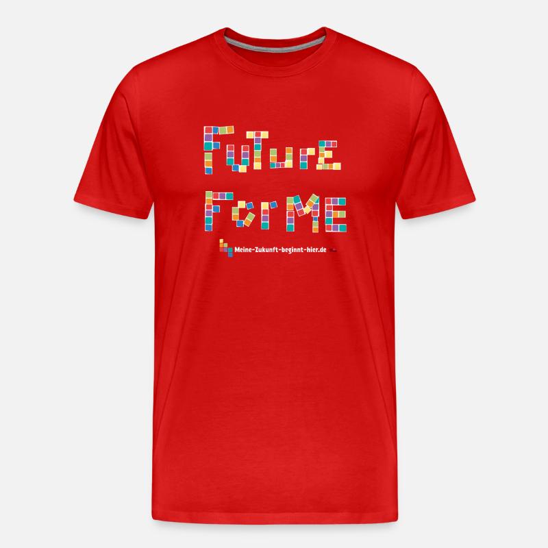 FUTUREFORME weiss - Männer Premium Bio T-Shirt - Rot
