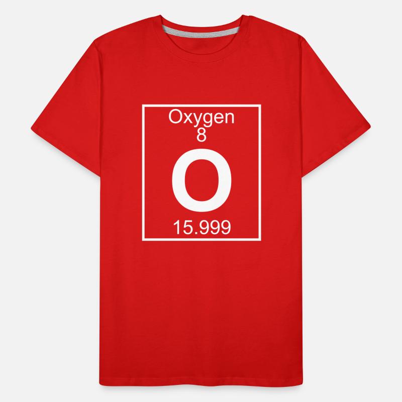 Oxygen (O) (element 8) Men's Premium Organic T-Shirt