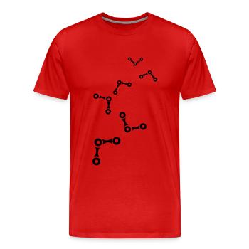 Bicycle Cycling Chain - Men's Premium Organic T-Shirt - red - Front - Damien (186cm)