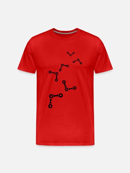 Bicycle Cycling Chain - Men's Premium Organic T-Shirt - red