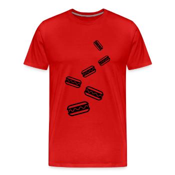 Burrito Icon - Men's Premium Organic T-Shirt - red - Front - Damien (186cm)