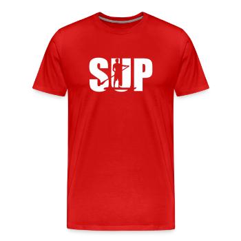 SUP - T-shirt bio Premium Homme - rouge - Devant - Damien (186cm)