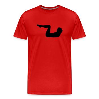 Fitness - Männer Premium Bio T-Shirt - Rot - Vorne - Damien (186cm)