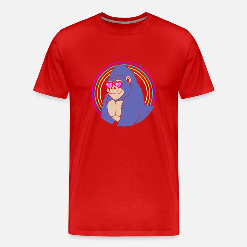 Gorilla - Männer Premium Bio T-Shirt - Rot