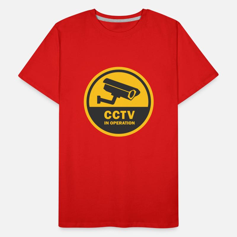 SECURITY CAMERAS IN USE - CCTV in operation Men's Premium Organic T-Shirt