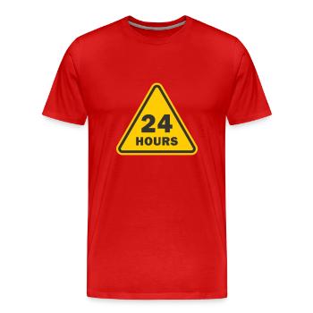 24 Stunden Service 24/7 - Männer Premium Bio T-Shirt - Rot - Vorne - Damien (186cm)