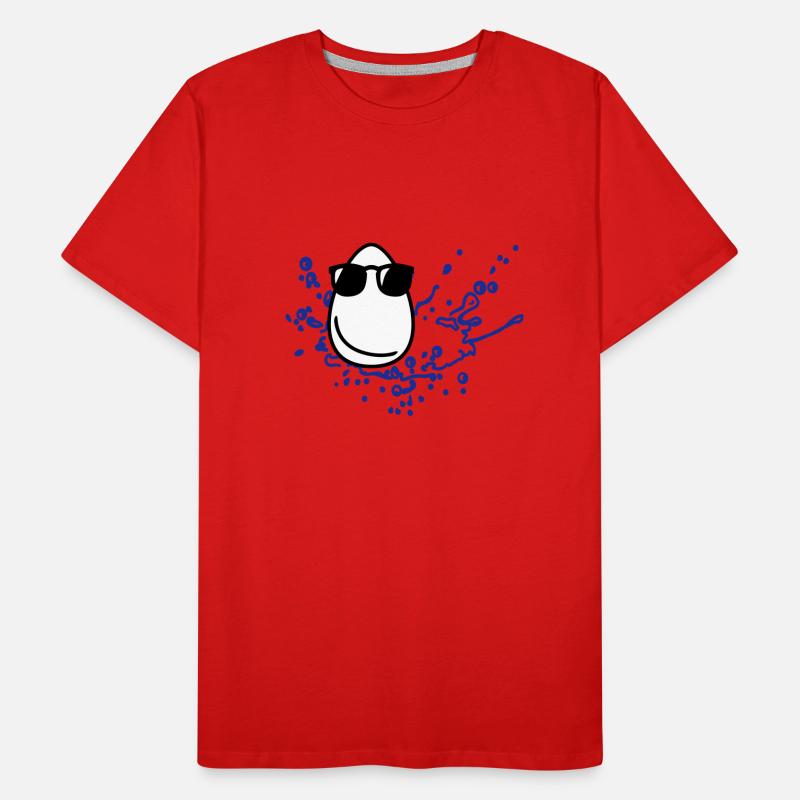 Cool Egg head / Cool Eierkopf (3c) Men's Premium Organic T-Shirt