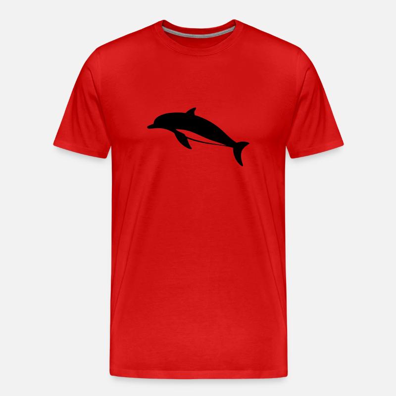 Delfin - Männer Premium Bio T-Shirt - Rot