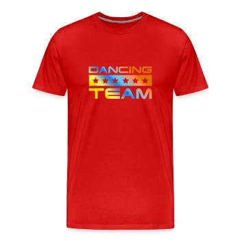 Dancing Crew Coloré - T-shirt bio Premium Homme - rouge - Devant - Damien (186cm)