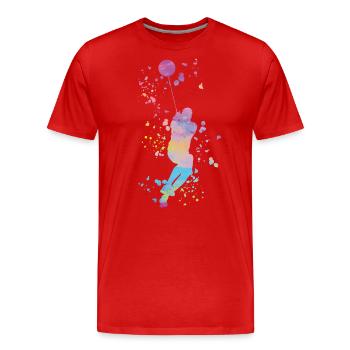 Lanceur de marteau Lancer de marteau Colorsplash - T-shirt bio Premium Homme - rouge - Devant - Damien (186cm)