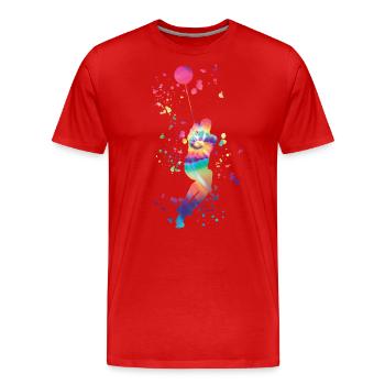 Lanceur de marteau Colorsplash Lancer de marteau - T-shirt bio Premium Homme - rouge - Devant - Damien (186cm)