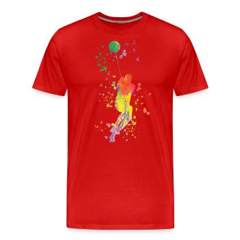 Lanceur de marteau Colorsplash Lancer de marteau - T-shirt bio Premium Homme - rouge - Devant - Damien (186cm)