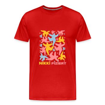 NIKKI fied - Men's Premium Organic T-Shirt - red - Front - Damien (186cm)