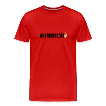 Magyarország Hongrie Blason drapeau - T-shirt bio Premium Homme - rouge - Devant - Damien (186cm)