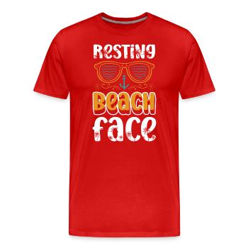 Sommer Insel - Männer Premium Bio T-Shirt - Rot - Vorne - Damien (186cm)