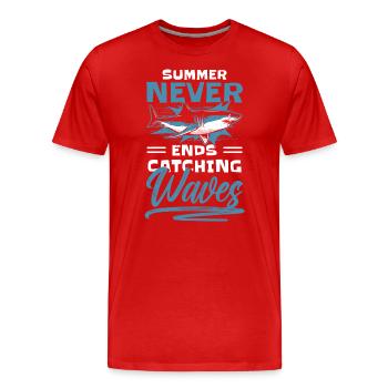 Comic Design Style Pow! - Men's Premium Organic T-Shirt - red - Front - Damien (186cm)